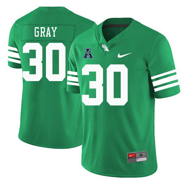 #30 Ashton Gray North Texas Mean Green College Football Jerseys Stitched-Green